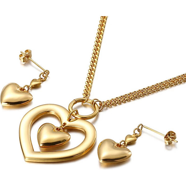 Impress Jewelry Súprava šperkov z chirurgickej ocele Srdce v Srdci 65224231