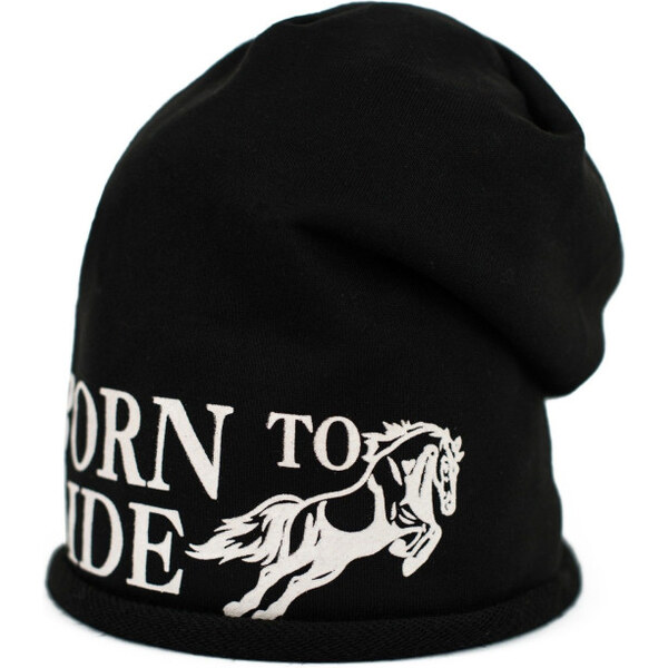Artofpolo Beanie Unisex čiapka Born to ride Čierna 65224243