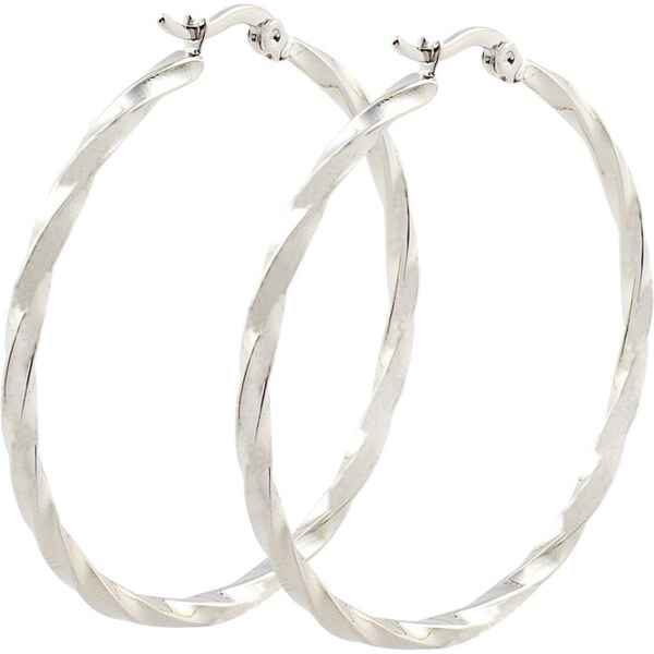 Impress Jewelry Oceľové Náušnice kruhy Galina Silver 50 mm 65224247