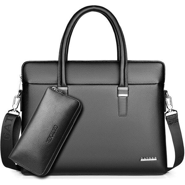 WEIXIER Gatoer pánsky elegantný set Taška + Peňaženka Čierna 65224326