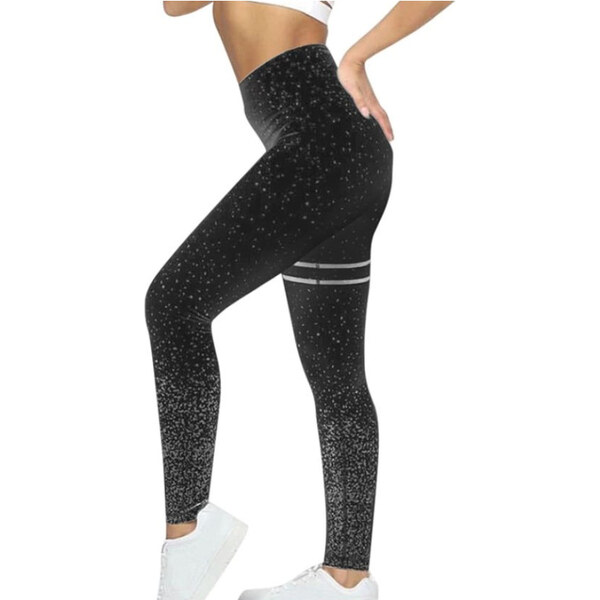 Carla Dámske Športové legíny Fitness Black-silver 65224356