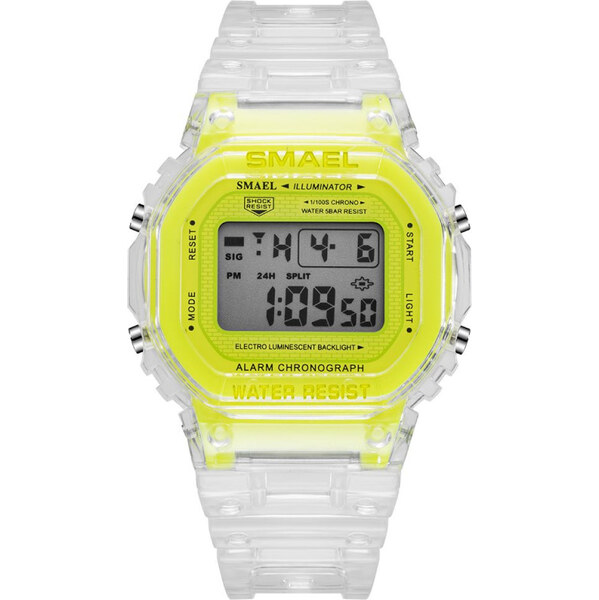 Smael 1905 Dievčenské digitálne hodinky Žlté 65224413