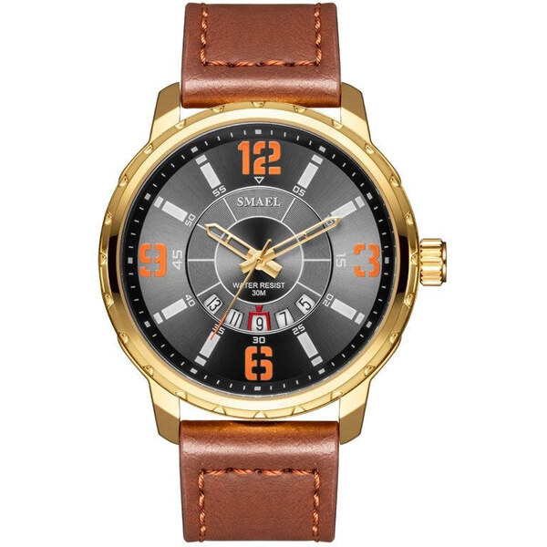 Smael 9103 Pánske analógové hodinky Zlaté 65224454