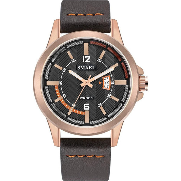 Smael 9111 Pánske analógové hodinky Zlaté 65224480