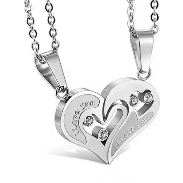 Impress Jewelry Oceľové prívesky pre dvojicu srdca I love You 65224859