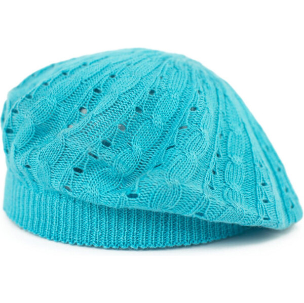 Artofpolo Dámsky romantický baret Ažur tyrkysový 65225192