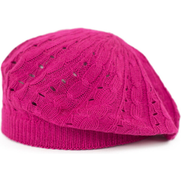 Artofpolo Dámsky romantický baret Ažur malinový 65225193