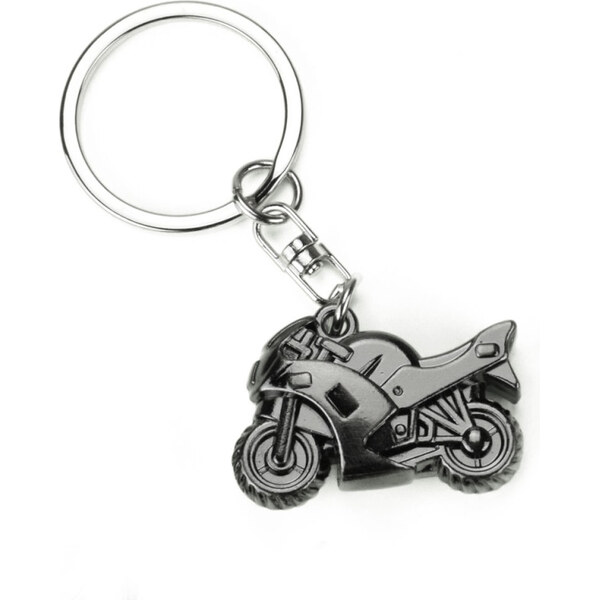 Impress Jewelry Kovová kľúčenka prívesok Motorka Gunmetal 65225274