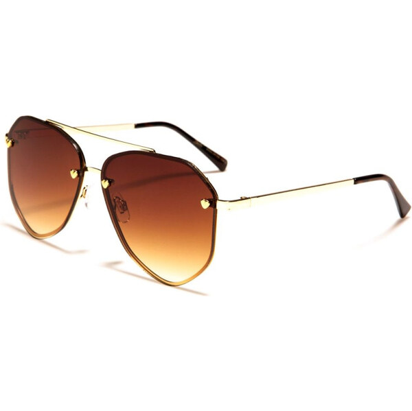 Olympic eyewear GISELLE dámske Slnečné okuliare Aviatorky Hnedé 65225337