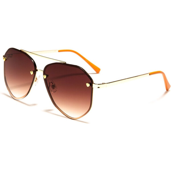 Olympic eyewear GISELLE dámske Slnečné okuliare Aviatorky Oranžové 65225380