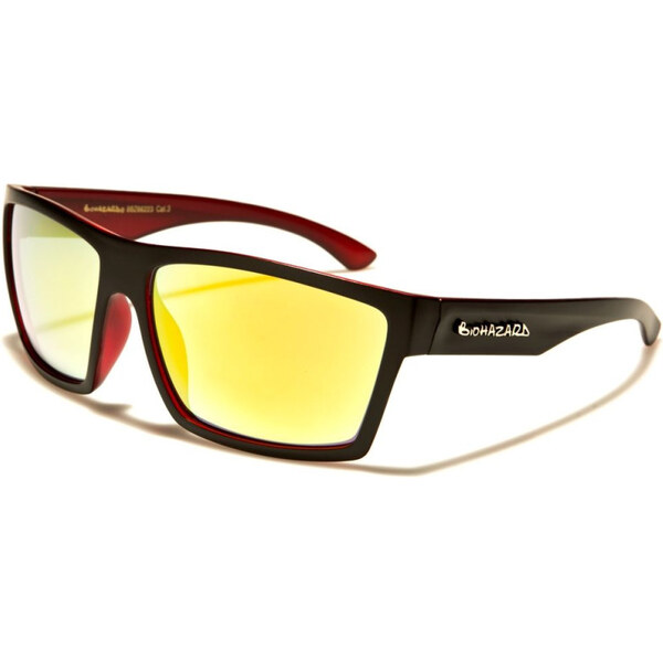 BIOHAZARD RECTANGLE UNISEX zrkadlové slnečné okuliare Oranžové 65225496