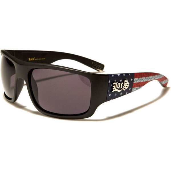 Olympic eyewear Locs Pánske slnečné okuliare USA FLAG Čierne 65225559