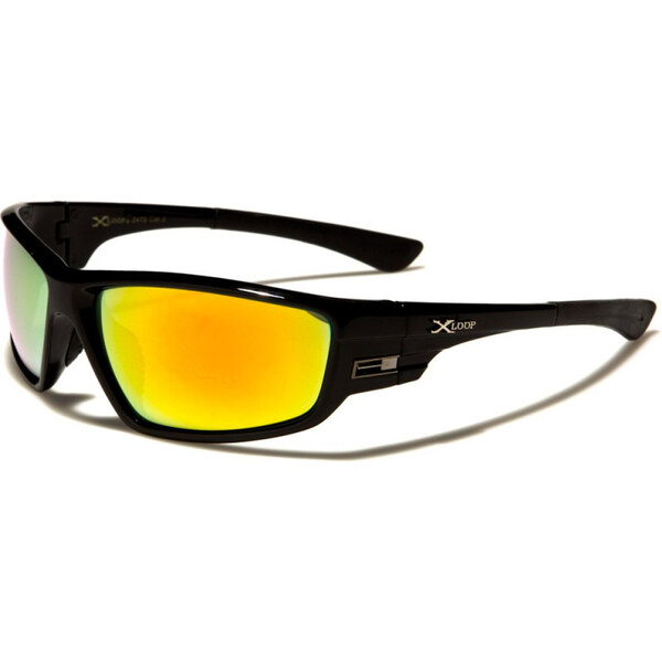 Olympic eyewear X-LOOP WRAP pánske zrkadlové slnečné okuliare Oranžové 65225585