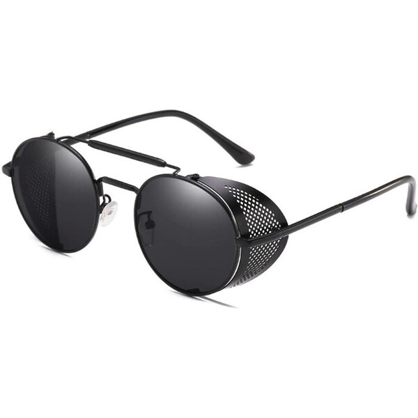 Lifestyle Oválne slnečné okuliare Cyber Steampunk Čierne- dymové 65225733