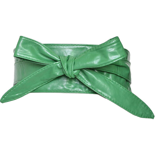 Lifestyle Dámsky široký opasok z umelej kože Zelený 65225802