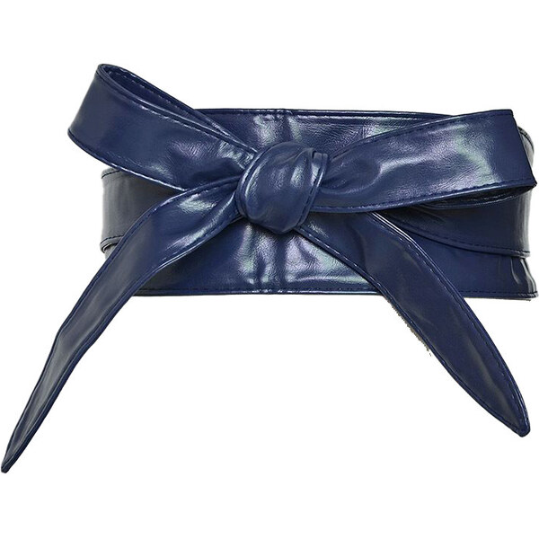 Lifestyle Dámsky široký opasok z umelej kože Tmavo modrý 65225804