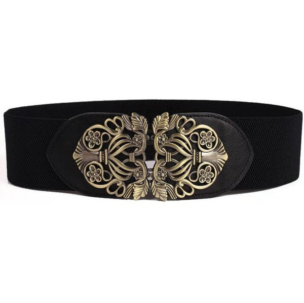 Lifestyle Dámsky elastický opasok s prackou Vintage Čierny 65225839