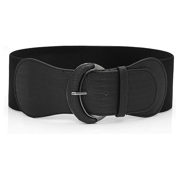 Lifestyle Dámsky strečový široký opasok Kroko Čierny 65225846