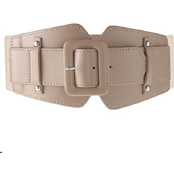 Lifestyle Dámsky kožený široký korzetový opasok Farina Béžový 65225845