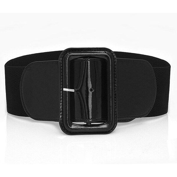 Lifestyle Dámsky strečový široký lesklý opasok Casila Čierny 65225890