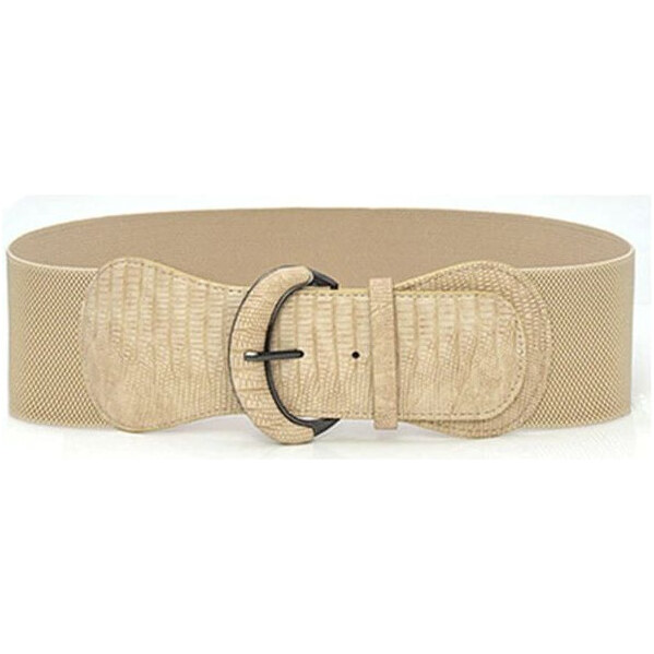 Lifestyle Dámsky strečový široký opasok Kroko Béžový 65225888