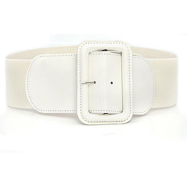 Lifestyle Dámsky strečový široký lesklý opasok Casila Biely 65225889