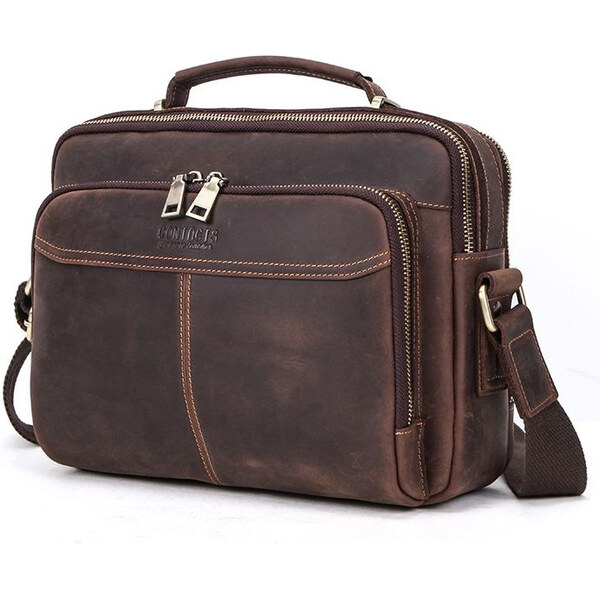 Contacts pánska kožená taška cez rameno Soto 65225945