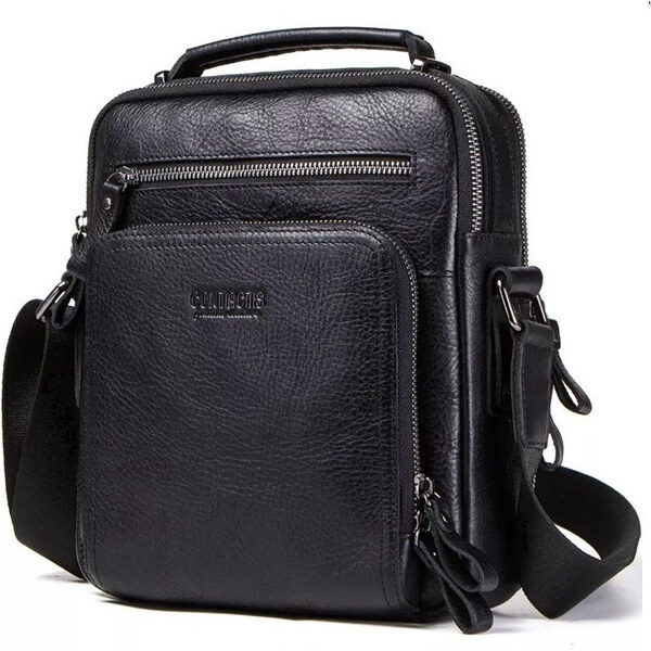 Contacts pánska kožená taška cez rameno Gerard Čierna 65226073