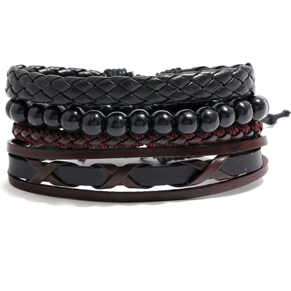 Lodestar Súprava 4 kusov pánskych náramkov Warrior 65226085