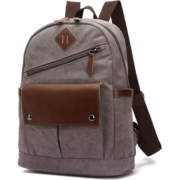 Canvasio plátený canvas retro batoh Menem Šedý 14 l 65226149
