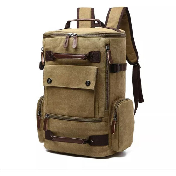 Canvasio plátený canvas retro batoh Parera Khaki 25 l 65226158