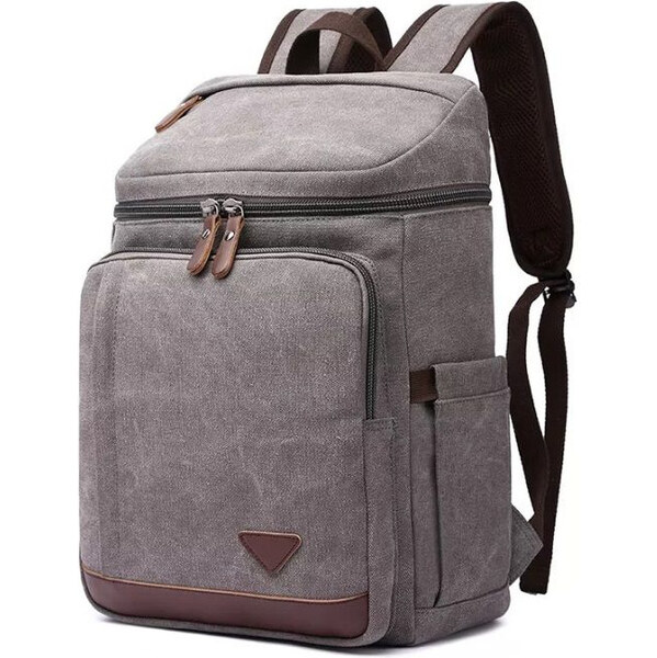 Canvasio plátený canvas retro batoh Navas Šedý 20 l 65226153