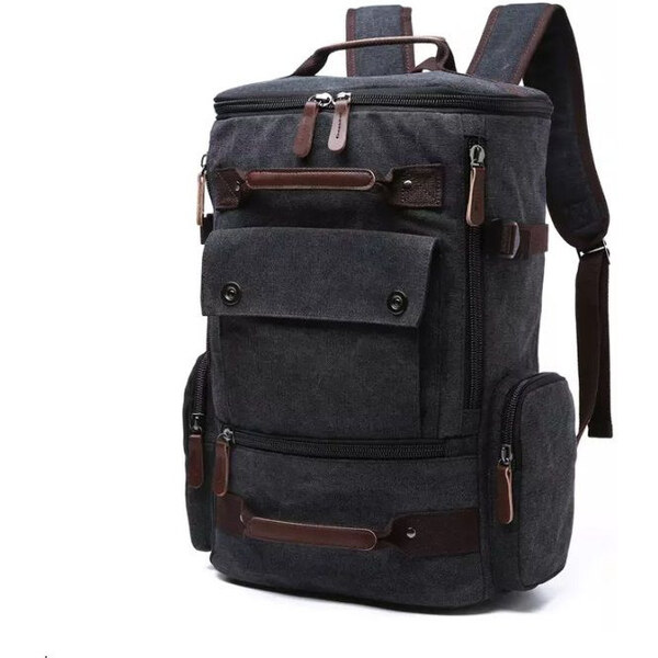 Canvasio plátený canvas retro batoh Parera Čierny 25 l 65226159