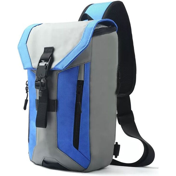 Ozuko outdoor batoh cez rameno Tactical s USB Gross Šedý 7 l 65226249