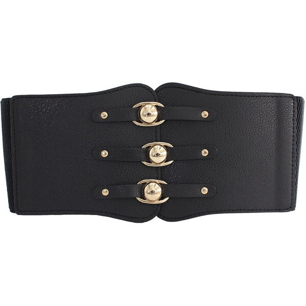 Lifestyle Dámsky kožený široký korzetový opasok Vugrin Čierny 65226229