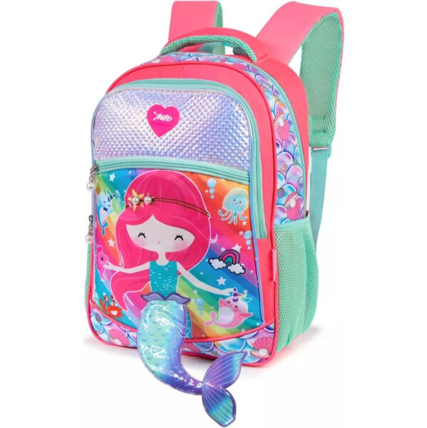 Miko Dievčenský holografický školský batoh 3D Morská panna 15L 65226271