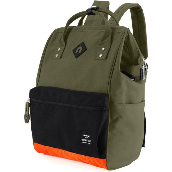 Himawari Unisex batoh USB port Doger Zelenočierny 21 l 65226361