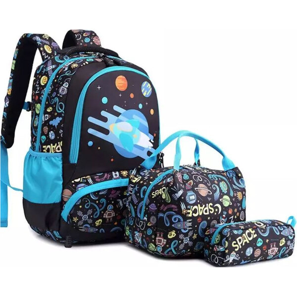 Meisohua Meiso chlapčenský školský batoh set 3v1 Vesmír Space 19L 65226486