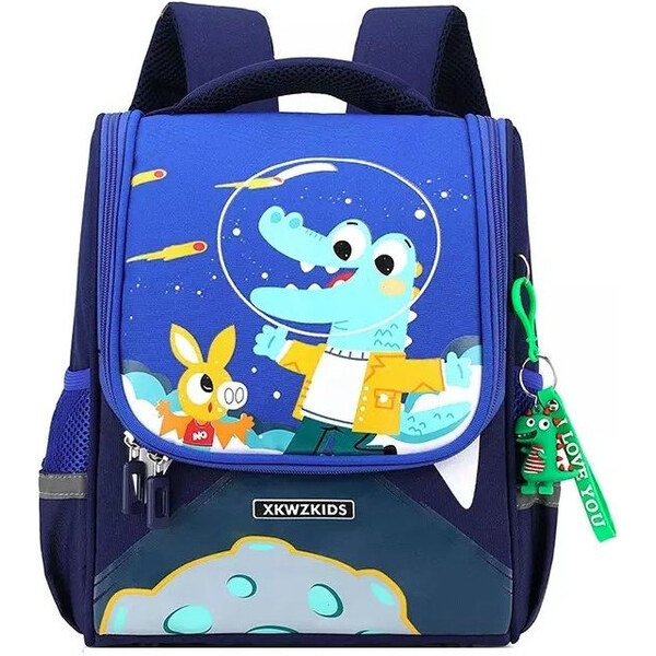 Meisohua Meiso detský školský batoh s dinosaurom a príveskom Modrý 15L 65226516