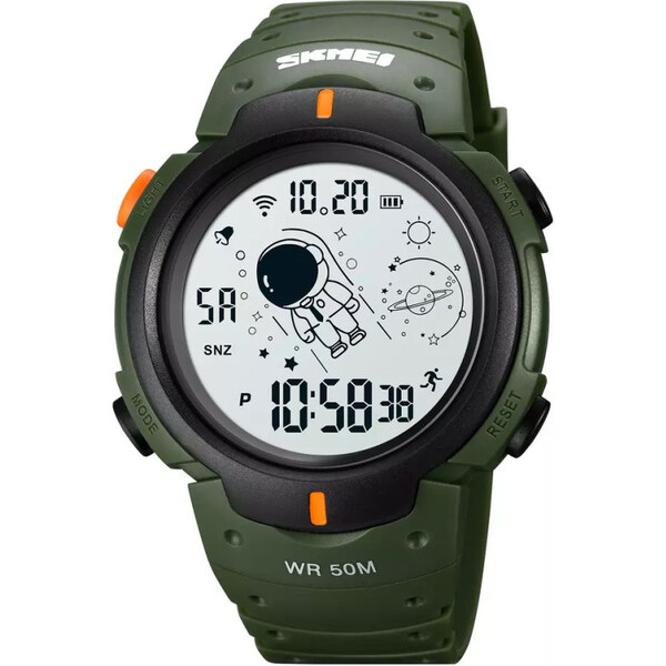 SKMEI 1820 Digitálne športové hodinky Astronaut Zelené 65226538