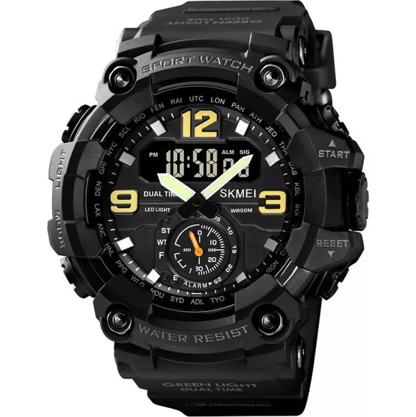 Skmei 1637 pánske duálne hodinky Shaked Čierne 65226541