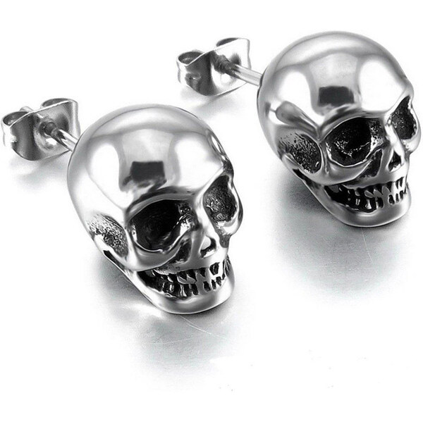 Lodestar Náušnice na puzetu Skull Lebka strieborné 65226653