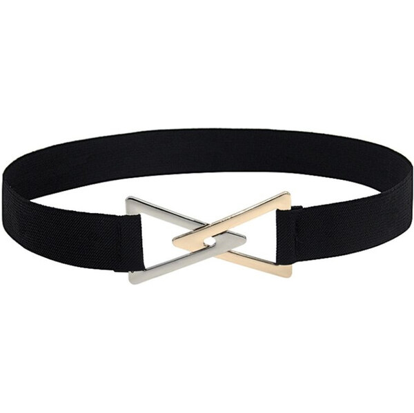 Lifestyle Dámsky tenký elastický opasok na šaty Triangel Čierny 65226710