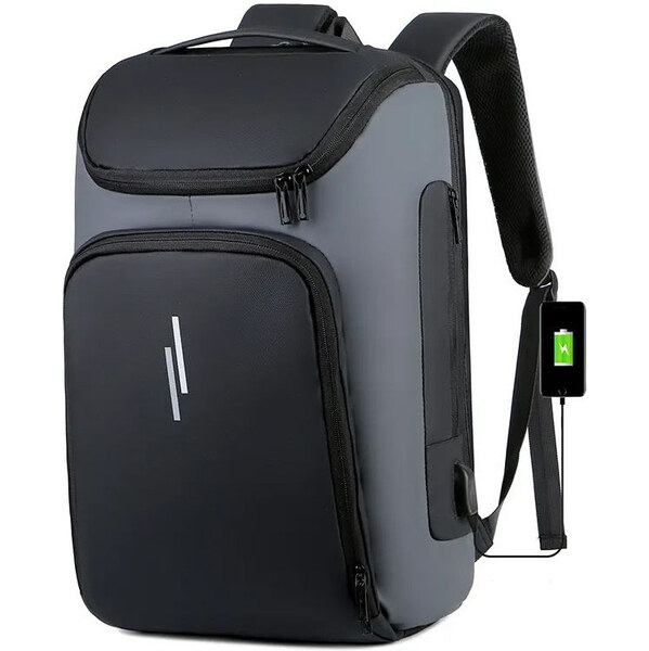 Weixier pánsky elegantný batoh s USB Lyon Čierny 20L 65226726