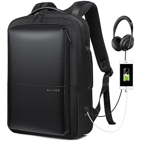 BANGE Business aj študentský batoh s USB SENEL Čierny 24L 65226757