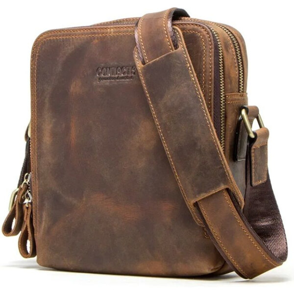 Contacts pánska kožená taška cez rameno Raban 65226780