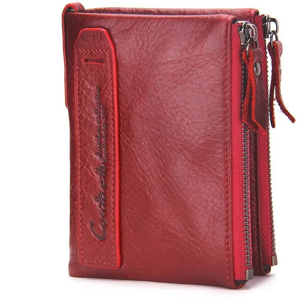 Contacts dámska kožená peňaženka Huron Červená 65226805