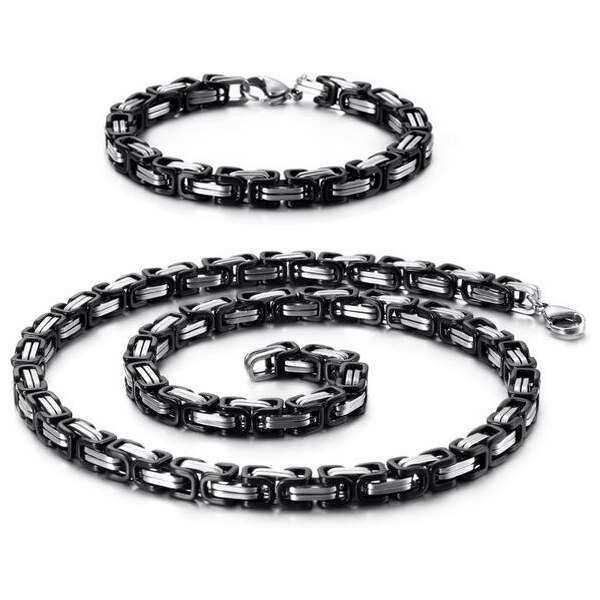 Impress Jewelry Sada z chirurgickej ocele Be Hard Čierno-strieborný / 65226867