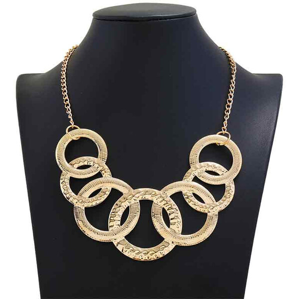 Lodestar Geometrický náhrdelník Golden Rings Zlatý 65226873