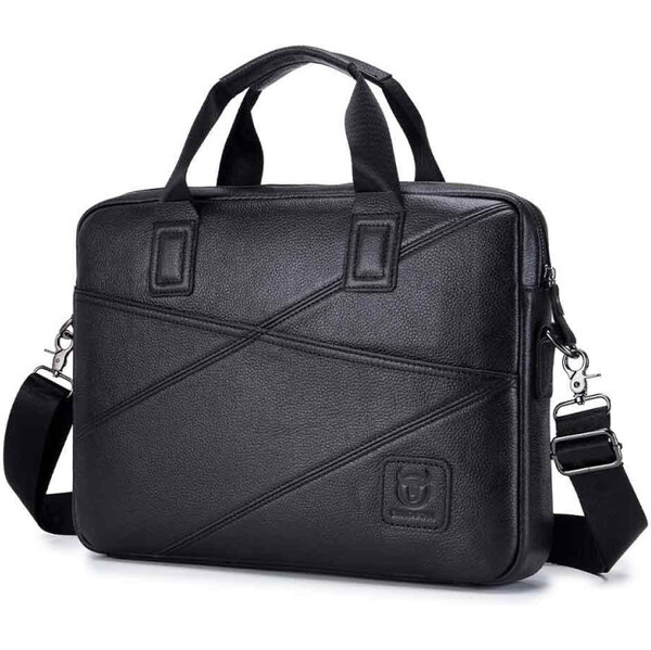 Bullcaptain pánska kožená taška Darius Čierna 65226963